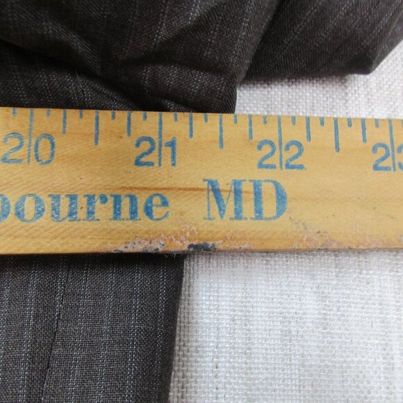 Blazer Jacket Mens Brown Striped Single Breasted Notch Lapel Button Front 52R - Picture 13 of 13